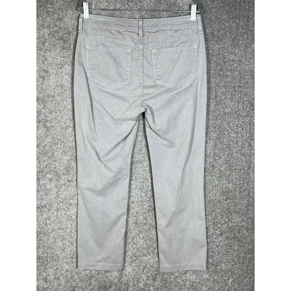 NYDJ Gray Snakeskin Print Jeans Womens Size 10 Stretch Relaxed Straight‎ Leg - Picture 2 of 13